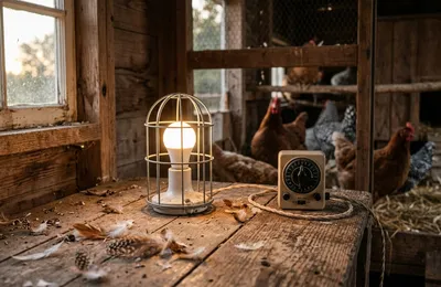 Oświetlenie kurnika: ile godzin i jakie lampy?